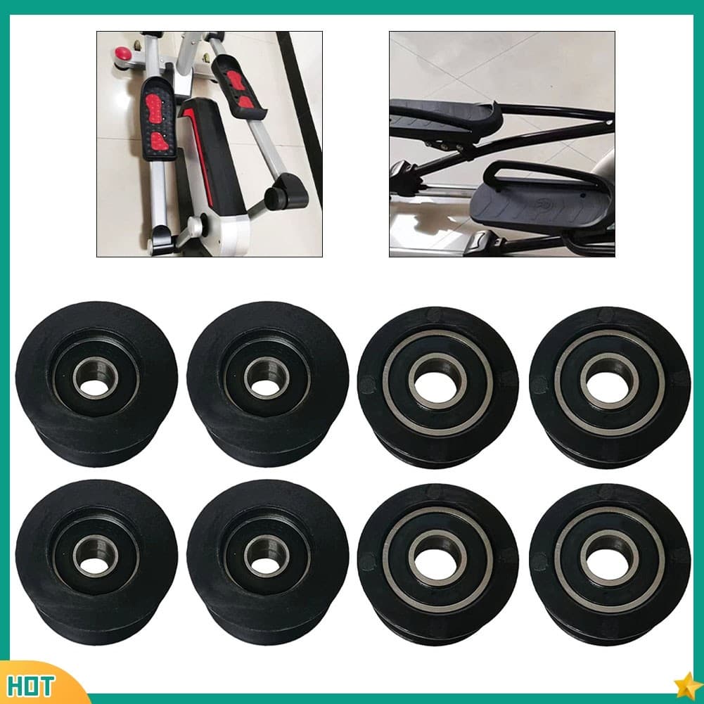 Clearance_ 4pcs Acessórios De Fitness Polia De Eixo Duplo Bicicleta Ergométrica