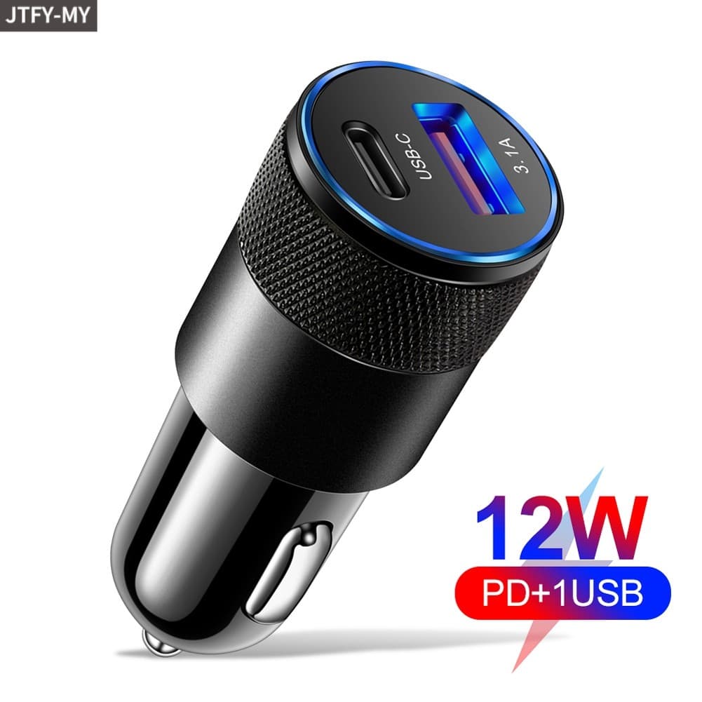 Carregador De Carro USB Mais Vendido , Carga Rápida 3.0 Tipo C , Adaptador De Telefone De Carregamento Rápido