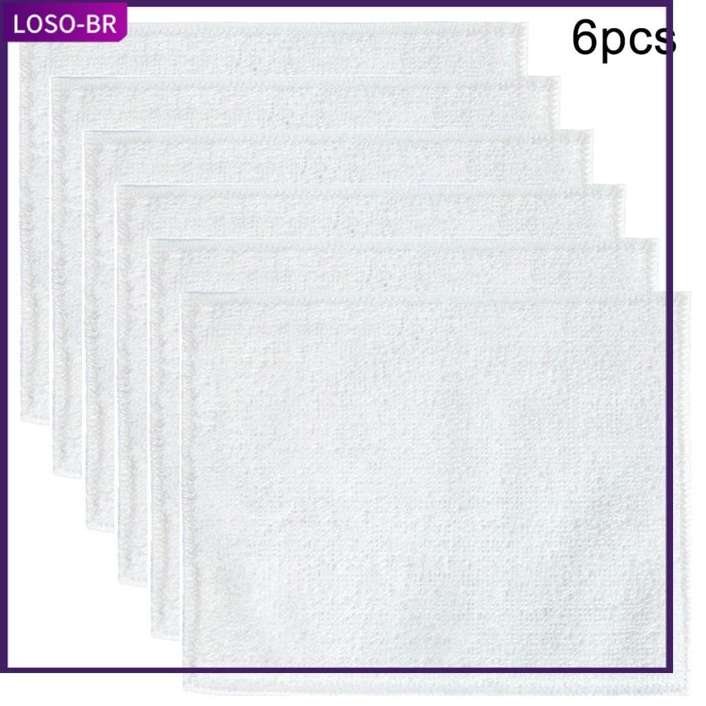 Best-Seller6 x Panos De Lavar Louça De Bambu Orgânico Toalha De Chá De Cozinha Pano De Prato Branco