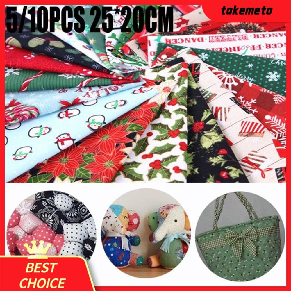 [TAMT] Tecido De Algodão Série Natal Estampado Costura Tecidos Acolchoados Patchwork