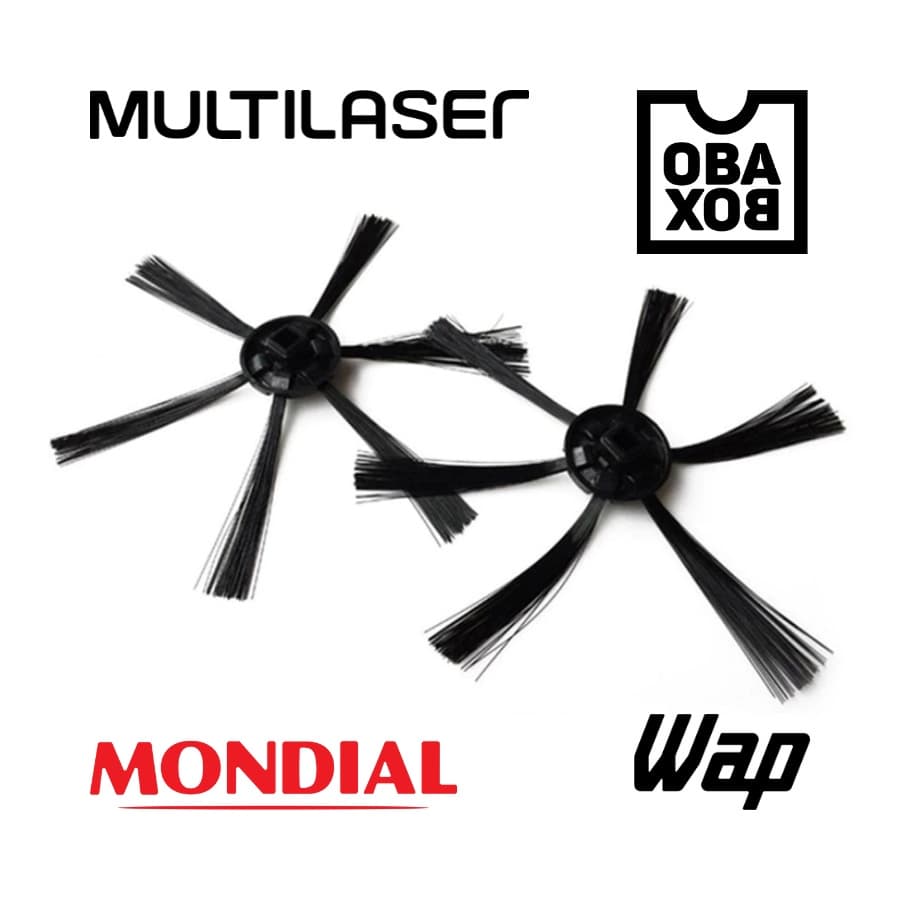 2 Escova Robo Aspirador Vassoura Compativel com Wap W100/Mondial RB01/Multilaser HO041 / Obaduster