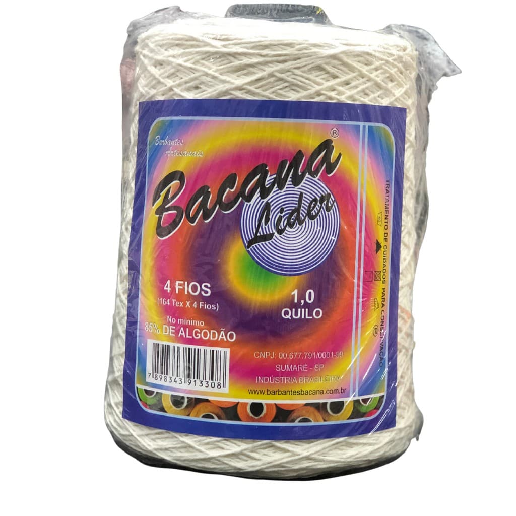 Barbante Bacana 1kg Cru - Ideal Para Fazer Tapetes Em Croche