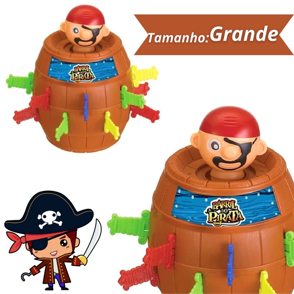 Jogo Educativo Pedagógico Interativo Pula Pirata Brinquedo Infantil