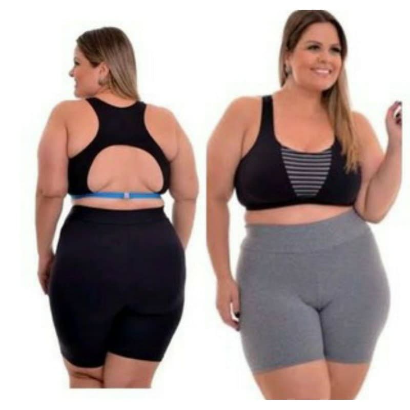 Short Bermuda feminina Plus Size(tamanho 36 ao 54).Short legging feminino. ciclista Fitness. Shorts feminino academia.