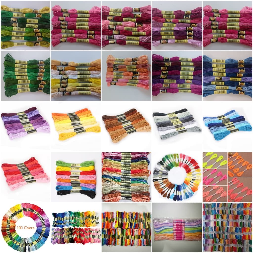 48 linha meadas para bordar ponto cruz bordado
