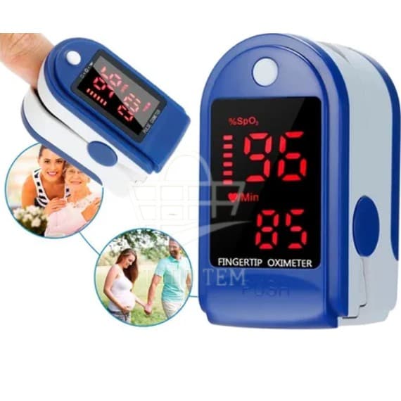Oxímetro Digital de Dedo Adulto e Pediátrico Monitor de Frequência Cardíaca Eletrônico oximetro