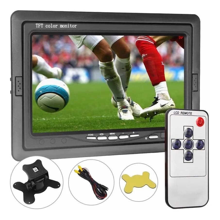 Monitor 7 Polegadas Com 2 Entradas Rca De Video Av Controle