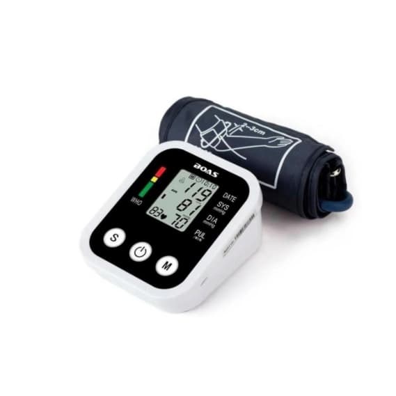 Aparelho Medidor Monitor De Pressão Arterial Braço Digital marca BOAS LC-X003 COR BRANCO COM PRENTO+NF