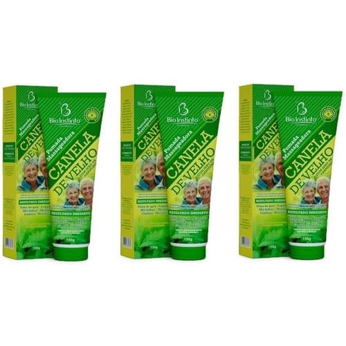 Kit 3 Pomada Canela De Velho 150g - Bio Instinto