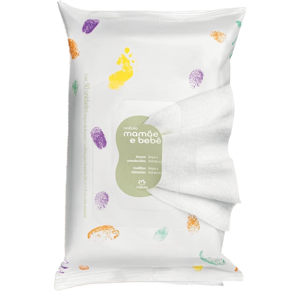Lenços Umedecidos com Fragrância Mamãe e Bebê - 50un Natura