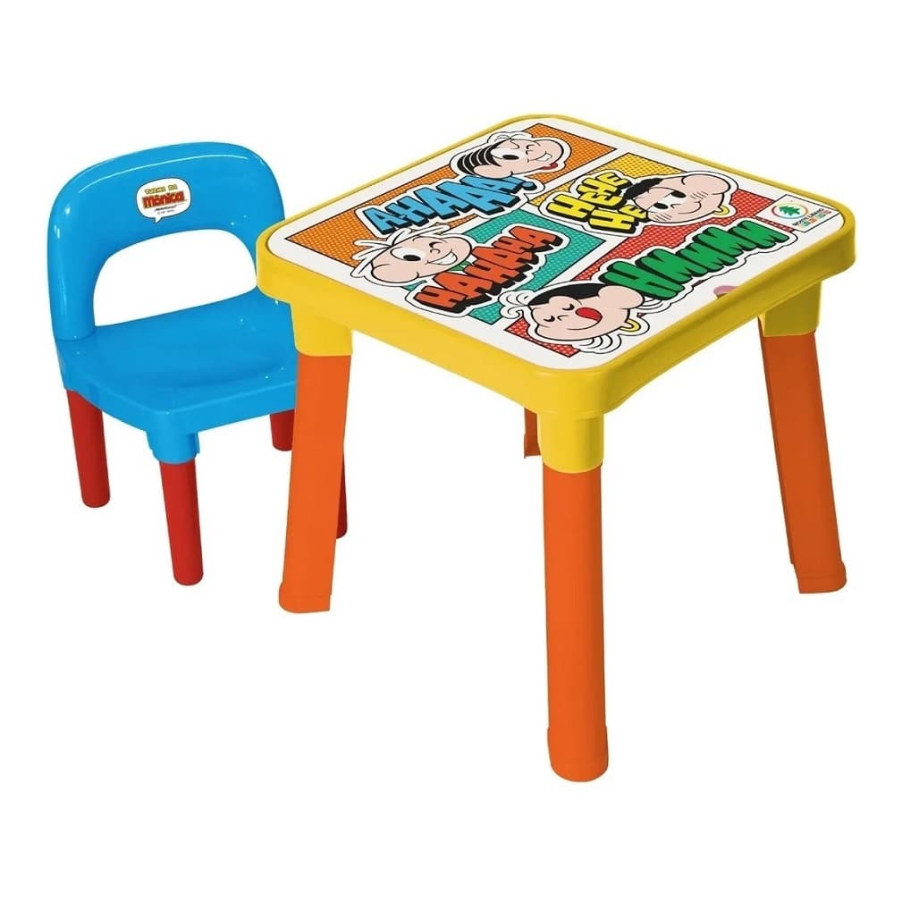 Brinquedo Mesinha cadeira Infantil Turma da Monica