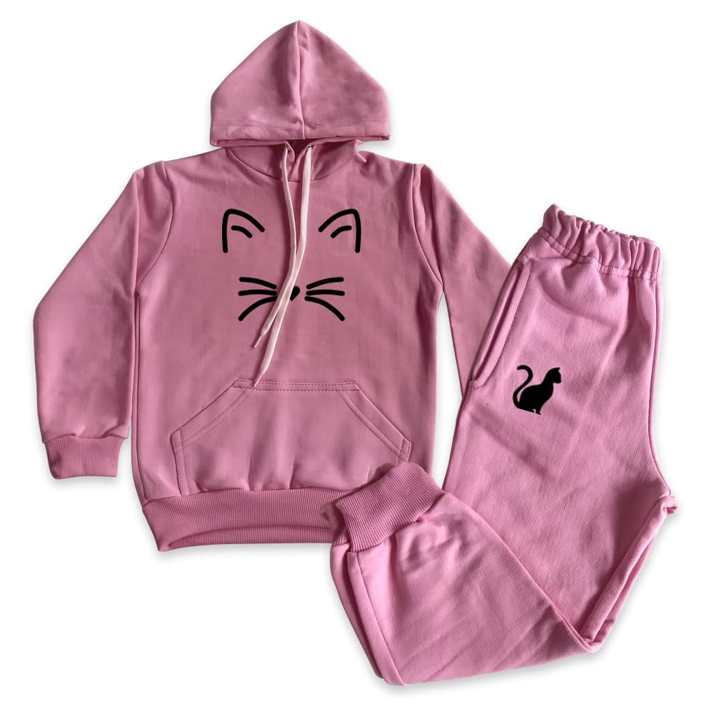 Conjunto de Moletom Infantil Feminino Moletom Gatinha Flanelado Conjunto de Inverno Infantil CONJUNTO INFANTIL DA MINNIE