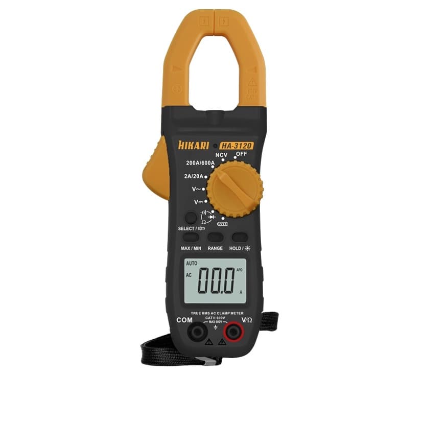Alicate Amperimetro Digital Hikari HA-3120 True RMS com Bolsa e Ponta de Prova