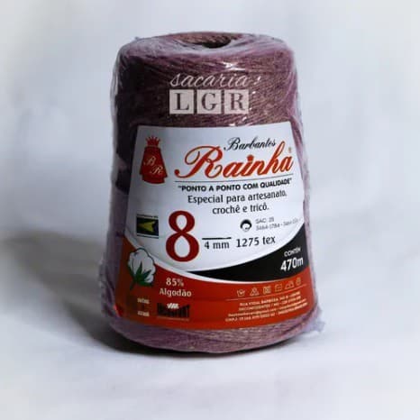Barbante Para Crochê Tricô Rainha 8 Fios 470m Lilás