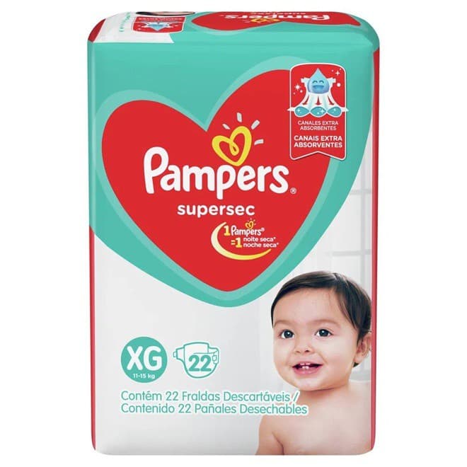Fralda Pampers Supersec Pacotao Xg 22un