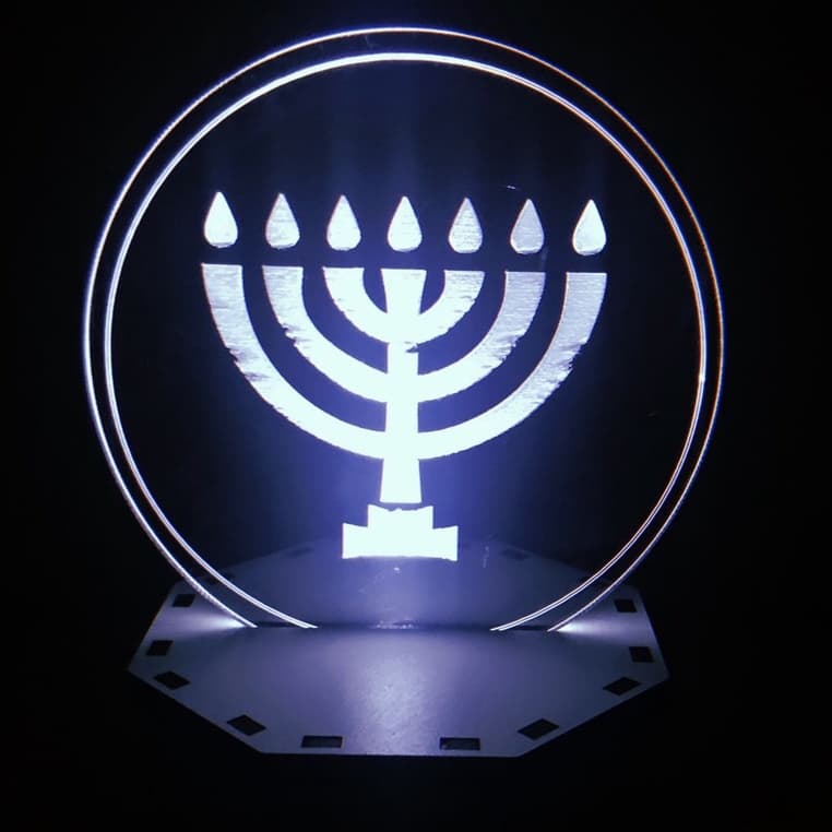 Luminária Led em Acrílico Candelabro  - Led Branco ou Colorido