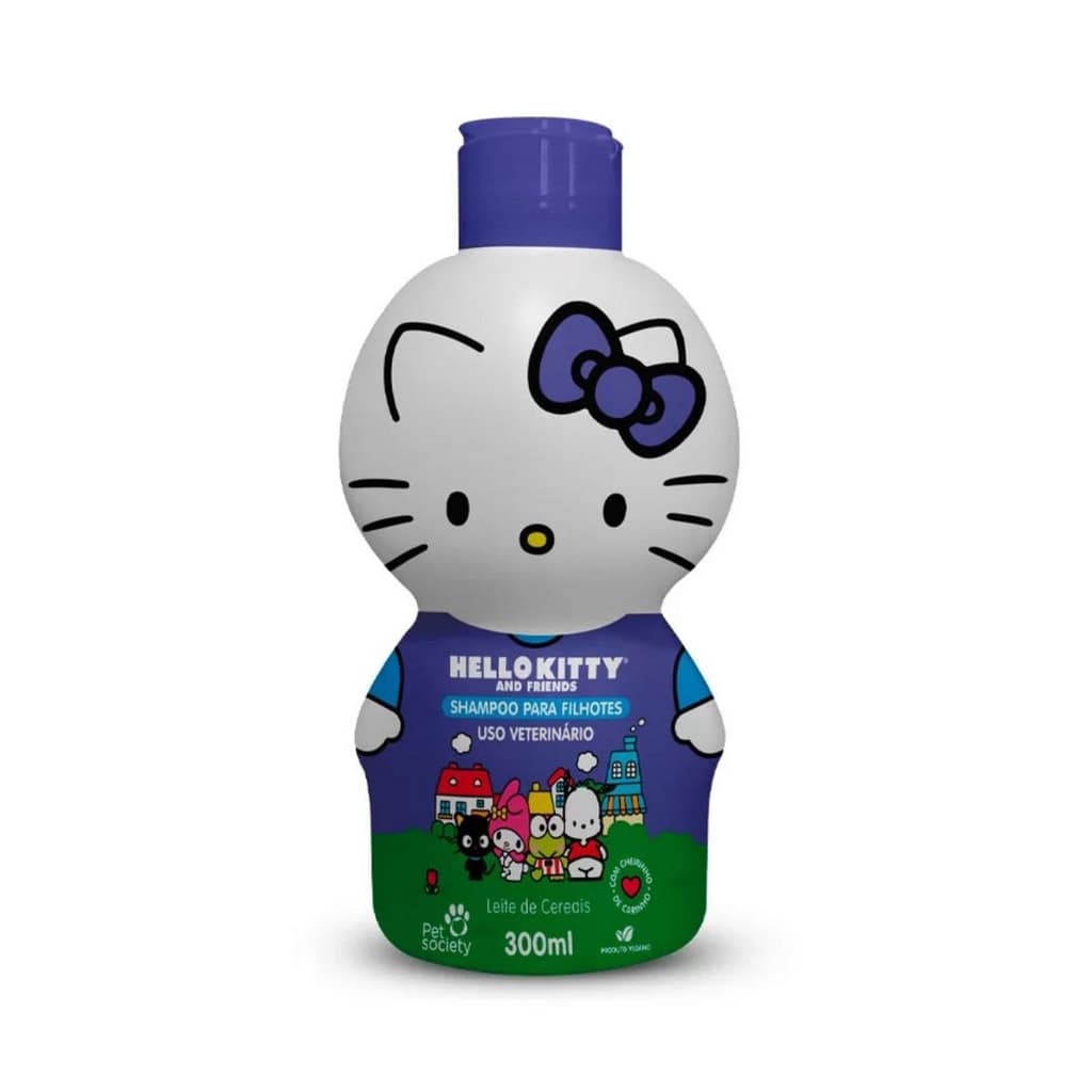 Shampoo Hidratante P/ Cães E Gato Filhotes Hello Kitty 300ml