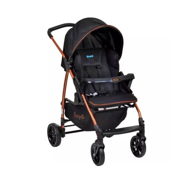 Carrinho De Bebê Eco Burigotto Preto Cobre