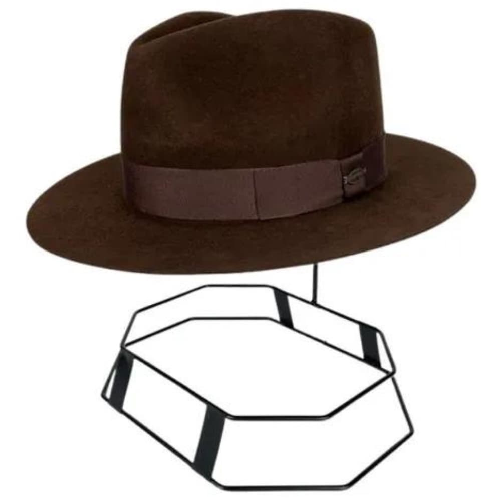 Chapéu Social Ramenzoni Original Indie Indiana Jones Chocolate Aba 6,5 Feltro Importado Legítimo
