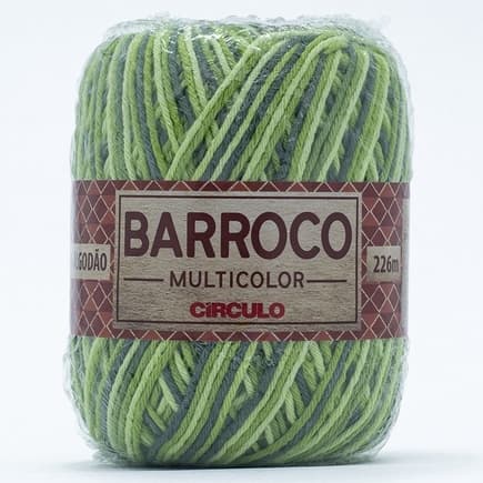 Barbante Barroco Multicolor Fio 6 Novelo com 226 Metros e 200 Gramas da Círculo Matizado para Crochê / Tricô / Amigurumi