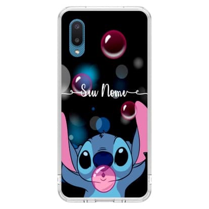 Capa de Celular Capinha Samsung A02 Personalizada - Stitch Nome 2