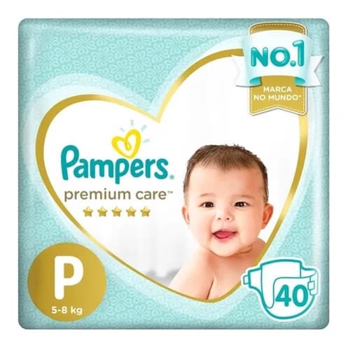 Fralda Descartável Infantil Premium Care Pampers P/ M