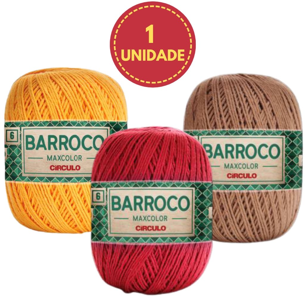 Barbante Barroco Maxcolor N°6 200g Circulo CORES para crochê
