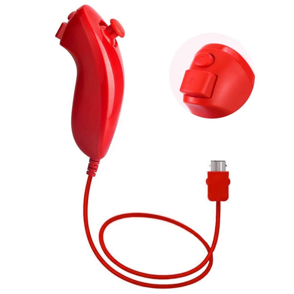 Controle Nunchuck Para Nintendo Wii E Wii U Vermelho