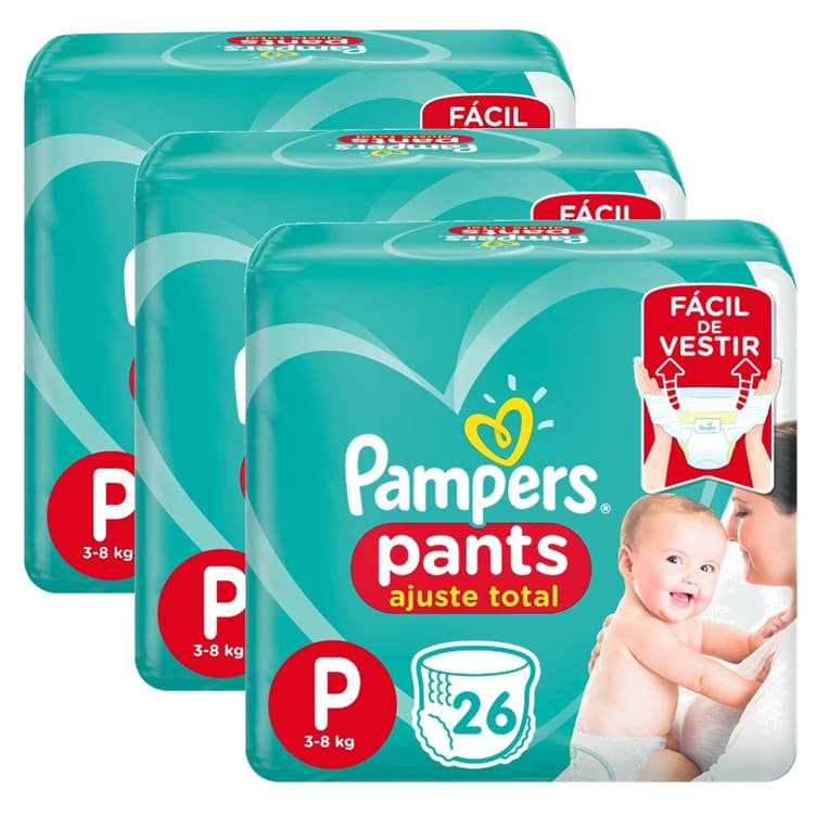 Kit Fralda Pampers Pants Roupinha P/78 - M/60 - G/48