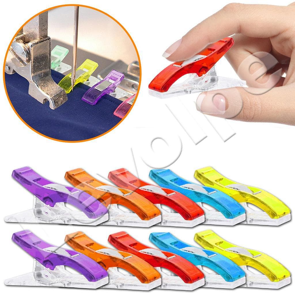100 MINI CLIPS COLORIDOS PATCHWORK ARTESANATO PRENDER TECIDO