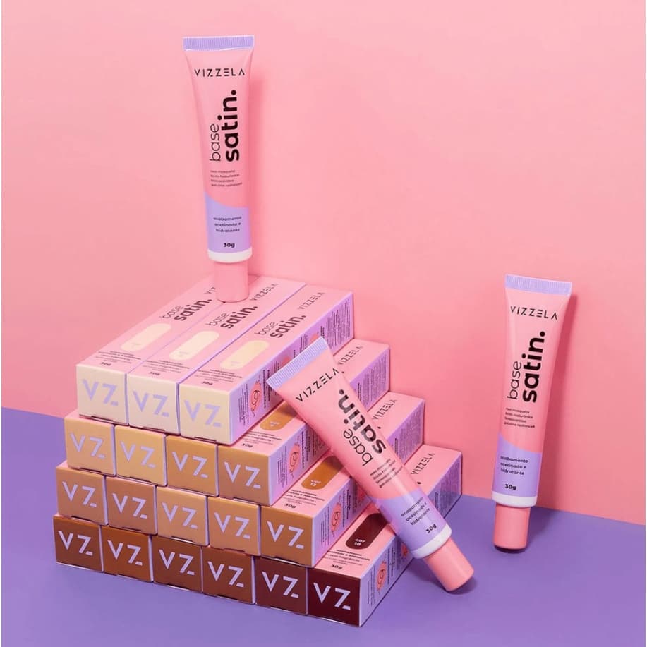 Base Líquida Hidratante Satin 30g - Vizzela