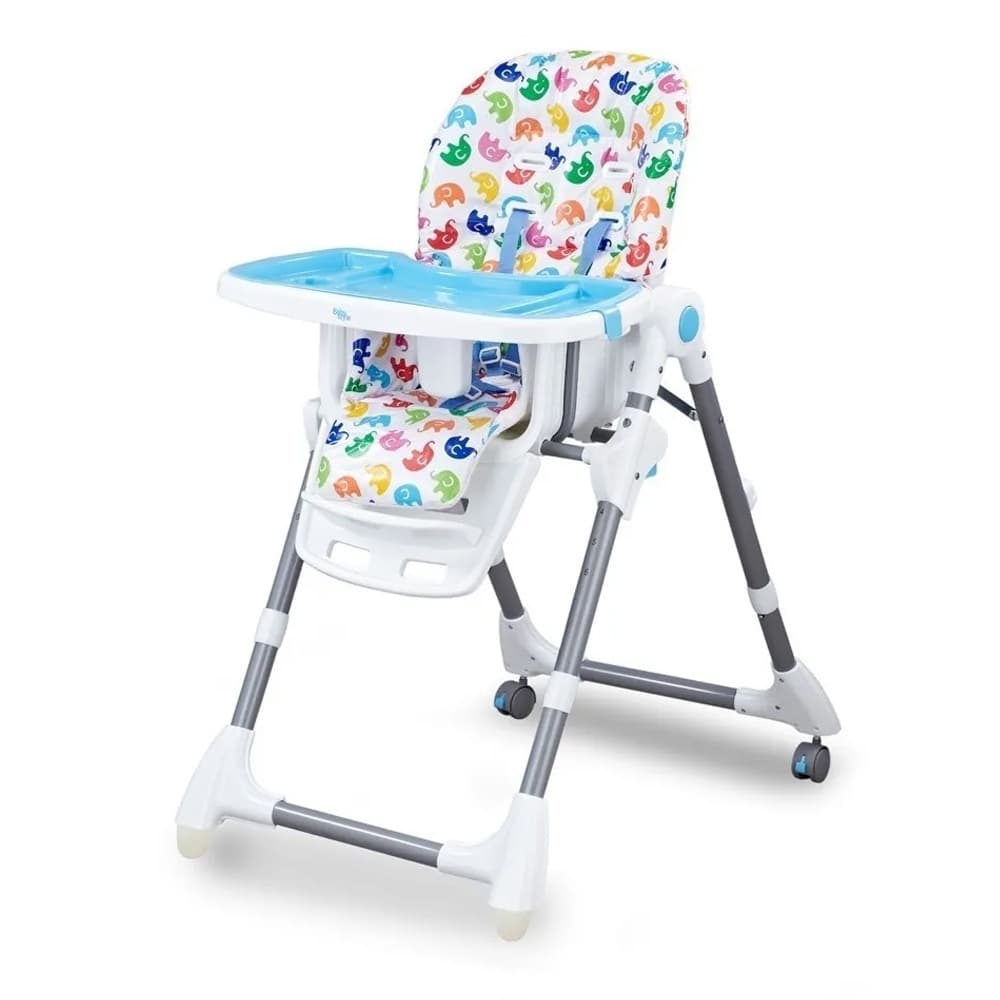 Cadeira de Alimentação Cadeirão Bebê Infantil Cherry Luxo Baby Style Azul