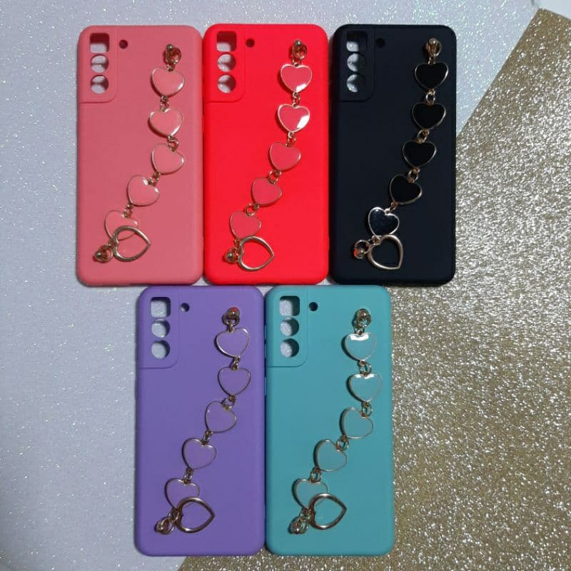 Samsung S21 Plus Capinha Case Capa para Celular Samsung S21 Plus com Corrente de Coração
