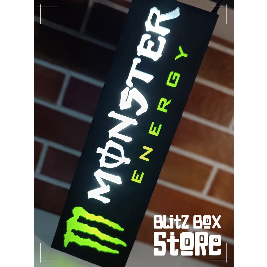 Luminária Presente Decoração Energético Cerveja wiskey bebida gamer retro geek tema Led bar churrasqueira 40x12cm