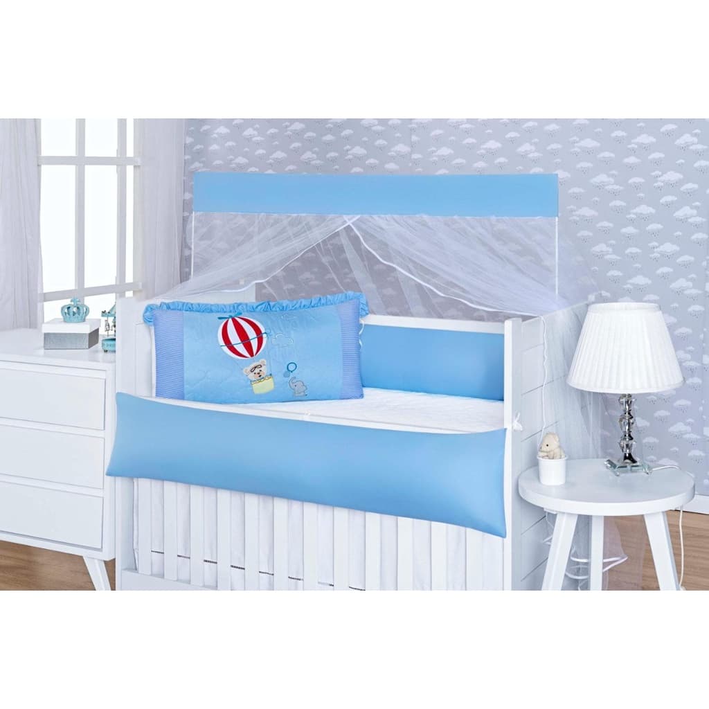 Kit para Berço americano Bebê Menino Azul bebe Ursinho com Balão Promoção