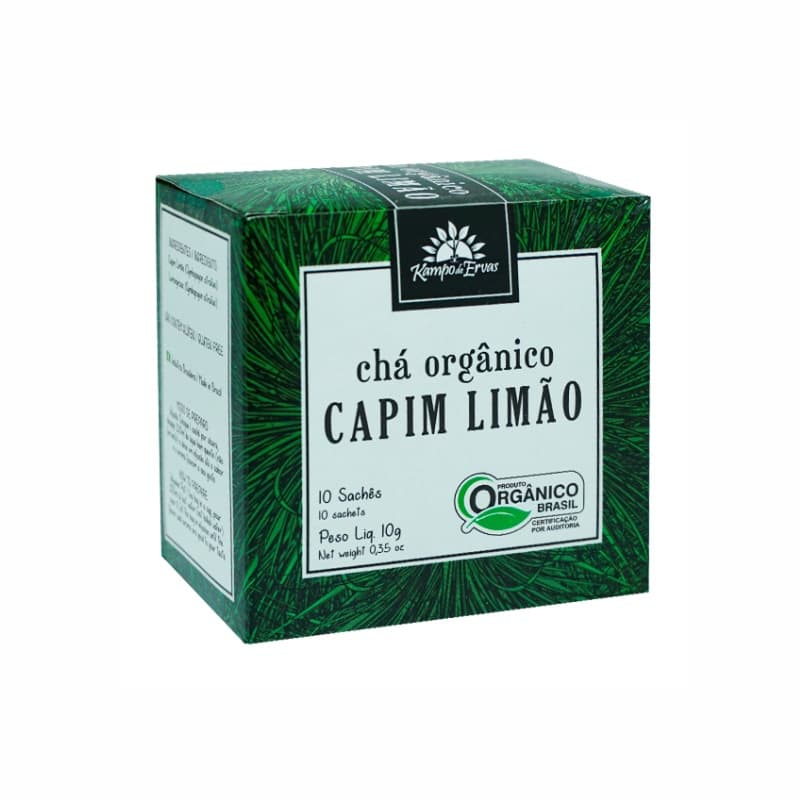 Kit 2X: Chá de Capim Limão Orgânico Kampo de Ervas 10 sachês