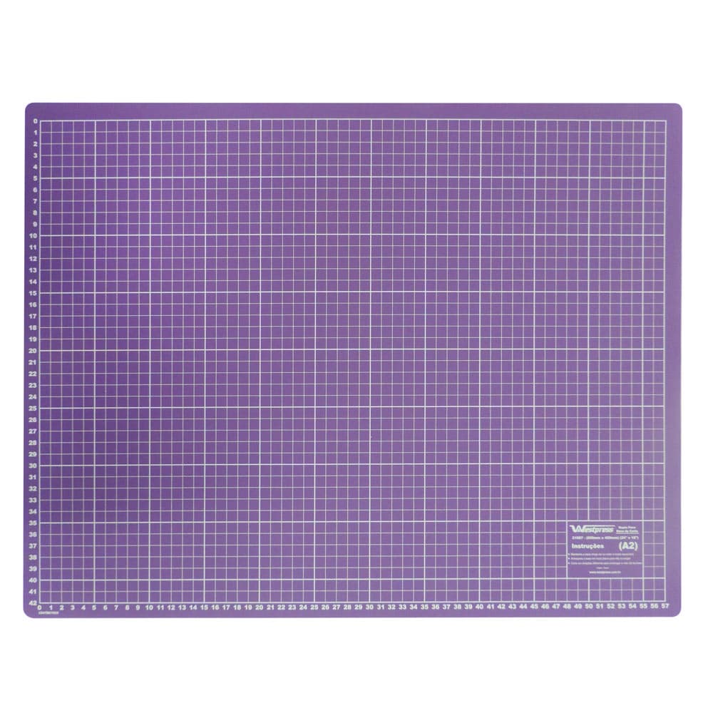 Base para Corte de Tecidos Patchwork e Scrapbook Frente e Verso - 60X45 Roxa