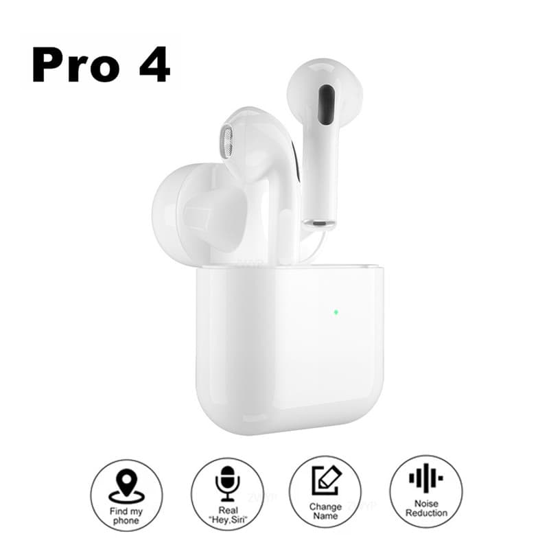 Pro 4 fones de ouvido bluetooth tws hd chamada sem fio fones música alta fidelidade esportes runing fone para todo o telefone inteligente