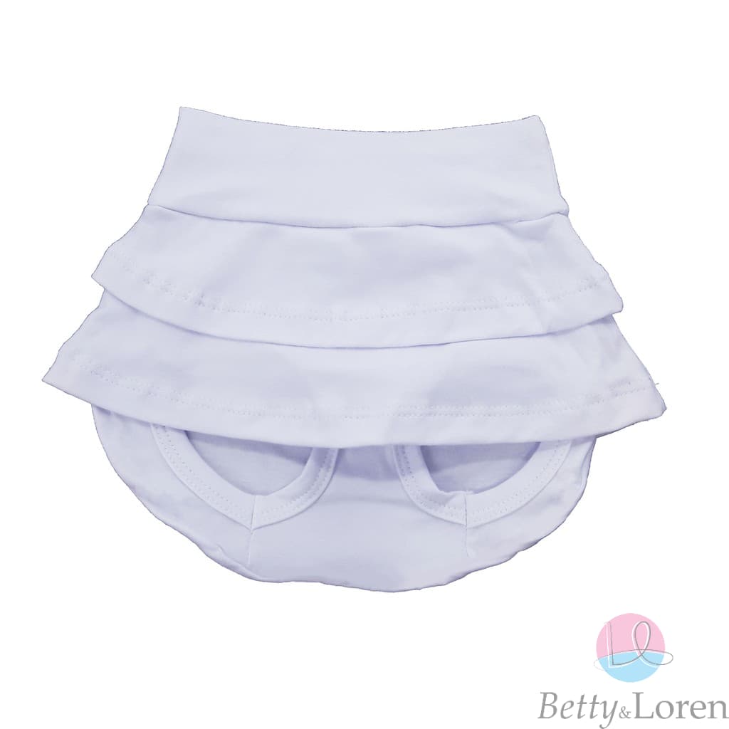 Shorts Saia infantil para Bebê Menina com Elástico Liso , Betty & Loren