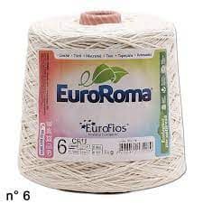 BARBANTE EURO ROMA 1KG 4/6; Barbante Cru de 1kg; Barbante para crochê.