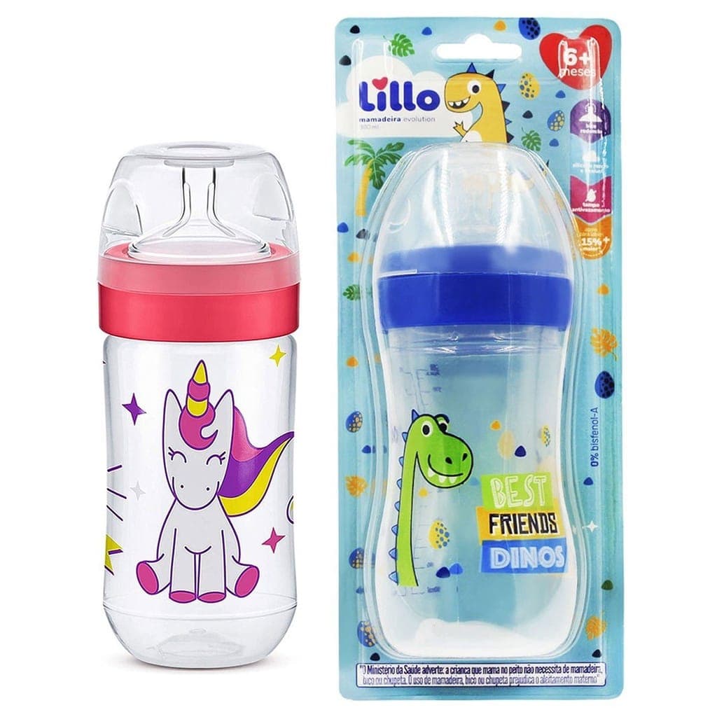 Mamadeira Bebê 300ml Lillo Evolution Magia