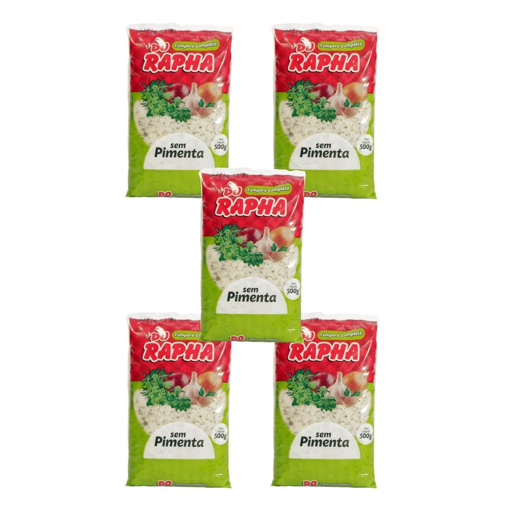 Kit 5 Temperos Completo Sem Pimenta - Tempero - 2,5kg - Produtos do Rapha