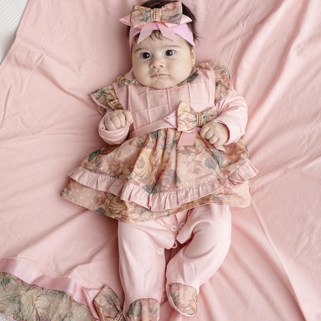 Kit Saida De Maternidade, Enxoval Rosa Para Bebê Menina
