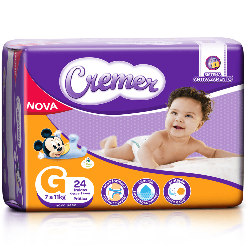 Fralda Cremer G C/24 Unidades