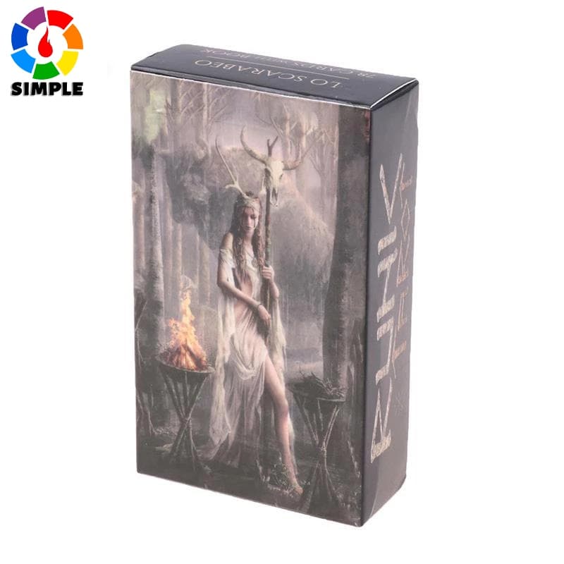 80pcs Runic Tarot Cards Prophecy Fate Divination Deck Family Party Board Game Beginner