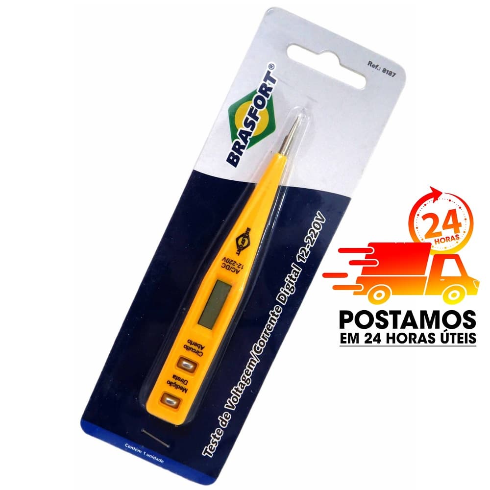 Detector de Tensão Chave de Teste Digital 12v - 220v - 8187