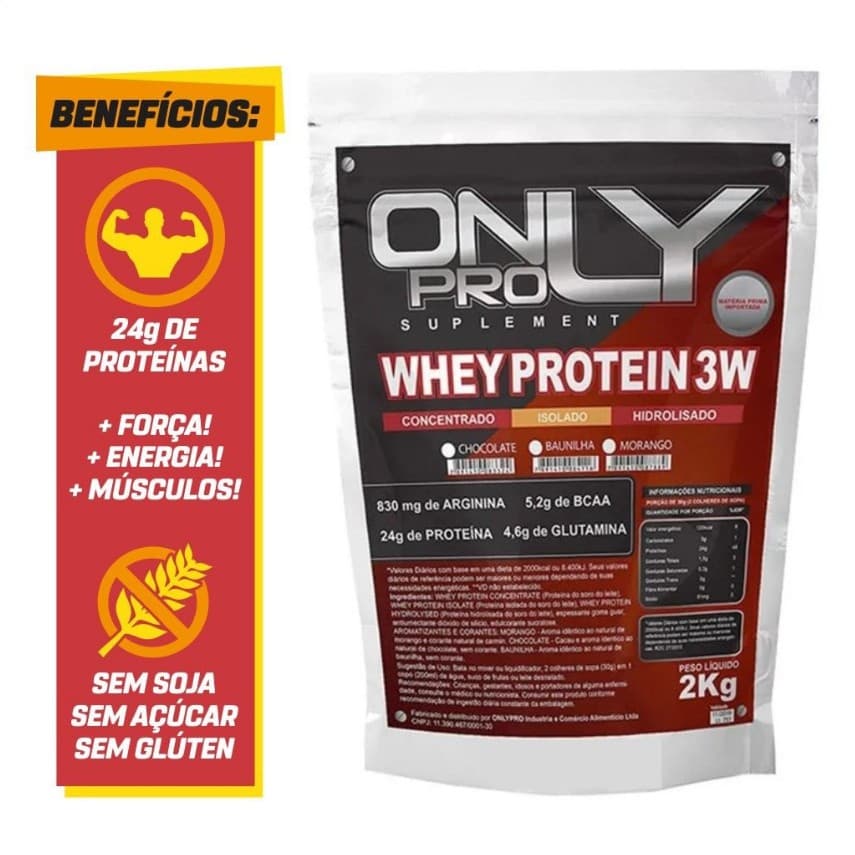 Whey protein 3w 2kg OnlyPro - Chocolate