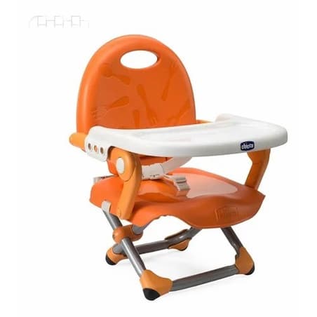 Cadeira Laranja Portátil Para Bebê Alimentação Chicco 6m+