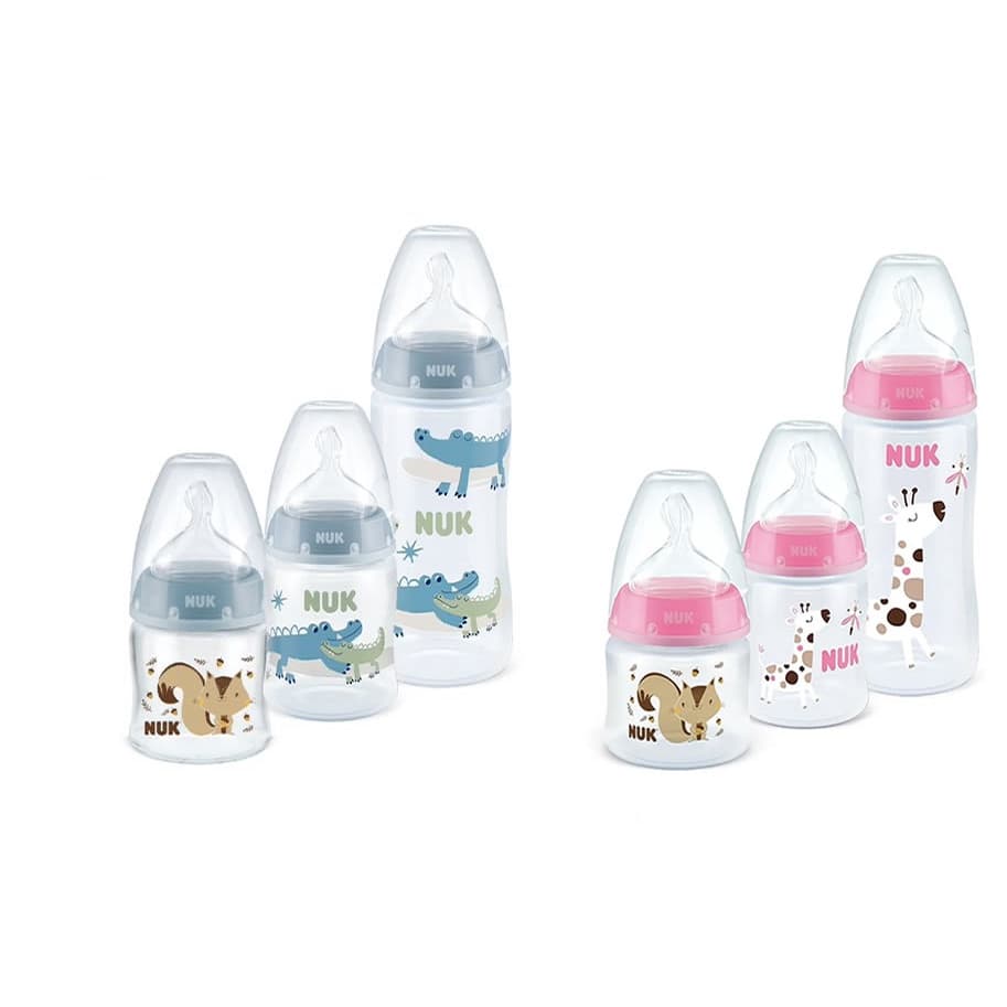 Kit 3 Mamadeiras Nuk Starter First Choice 90ml 150ml e 300ml com Controle de temperatura