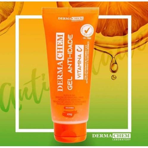 Gel Anti-idade Vitamina C e Ácido Hialurônico Dermachem 100g